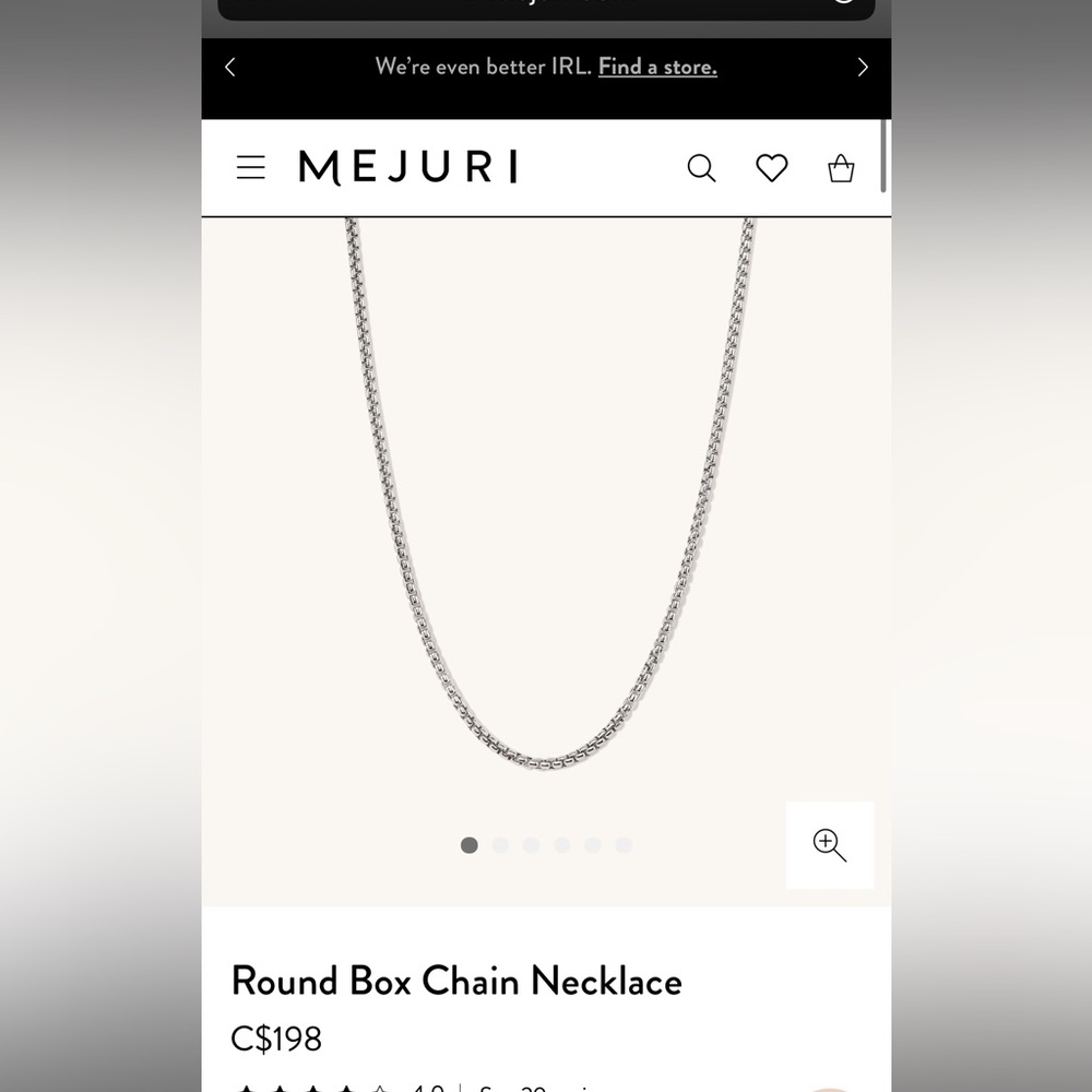 COPY - Mejuri Silver Chain NWT